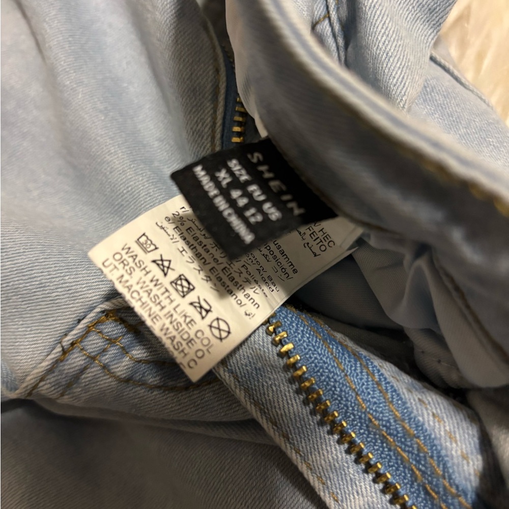 SHEIN Sky Blue Denim Jacket